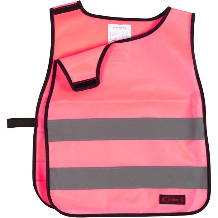 Heijastinliivi, S/Kid, Pit. 55 cm, Lev: 46 cm, koko 8-12 v., pinkki, 1 kpl
