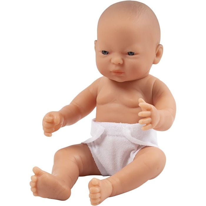 Nukke, vaalea poika, 24 cm, 1 kpl