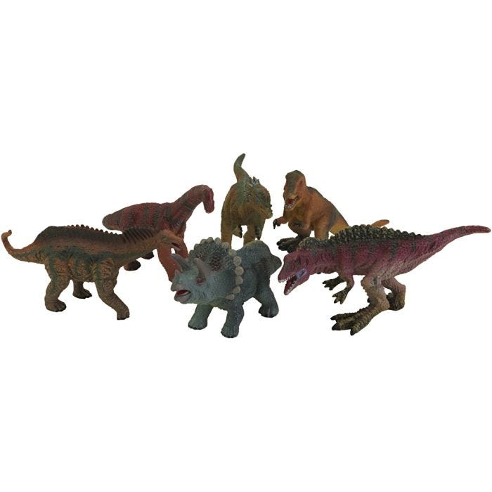 Dinosaurukset, koko 10-13 cm, 6 kpl/ 1 set