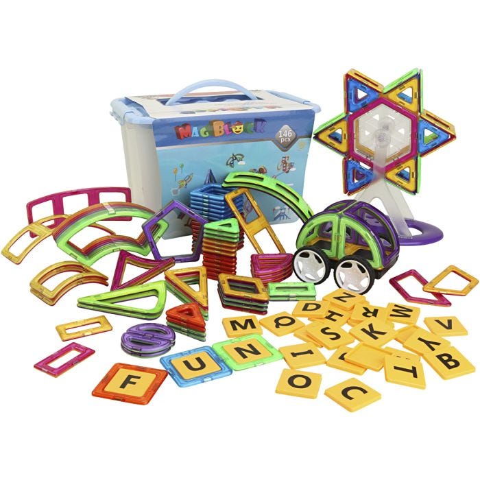 Magneettinen Rakennussarja, 146 kpl/ 1 set