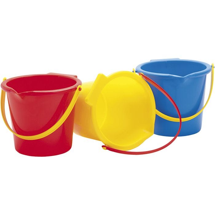 dantoy ämpärit, Kork. 15 cm, 2 l, 9 kpl/ 1 pkt