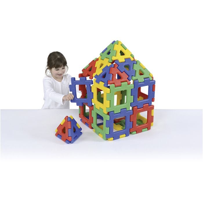 Gigant Polydron -Setti, koko 47 x 47 x 23 cm, 40 osaa/ 1 set