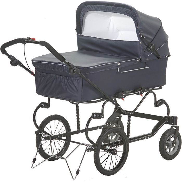TRILLE magnum 4 Servo lastenvaunut, koko 133x71x98 cm, harmaa, 1 kpl