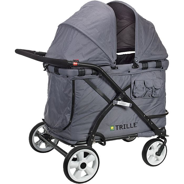 TRILLE Goliat lastenrattaat, koko 120x82x97 cm, harmaa, 1 kpl