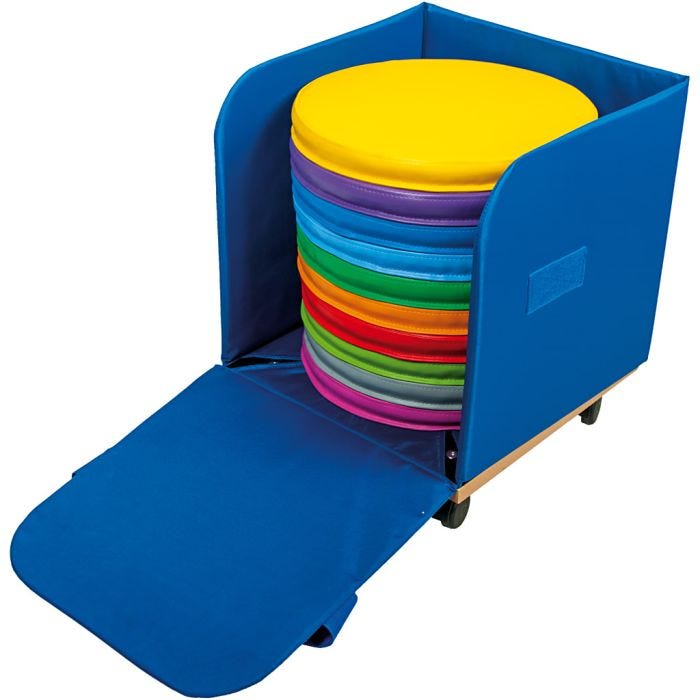 Istuintyynyt säilytyslaatikolla, halk. 35 cm, 11 kpl/ 1 set