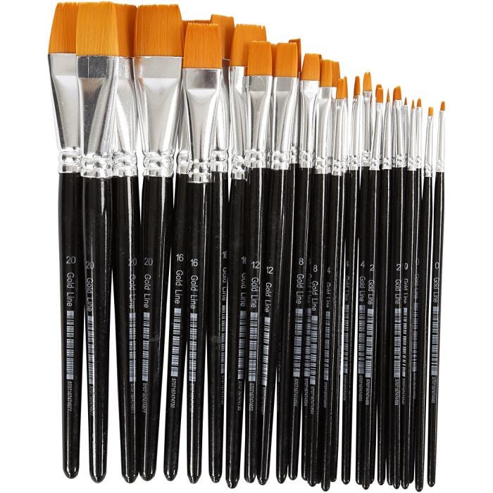 Gold Line -siveltimet, nro 0-22, Pit. 17-21,5 cm, Lev: 1-22 mm, 66 kpl/ 1 pkt