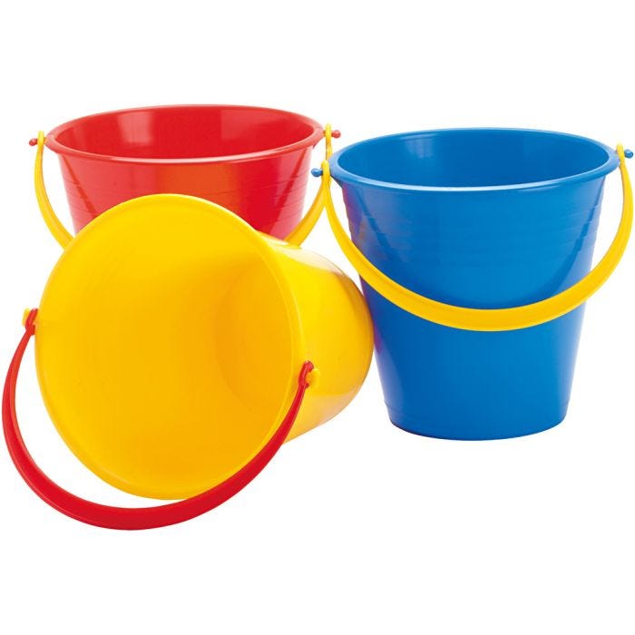 dantoy Ämpärit, Kork. 15 cm, 2 l, punainen, 1 kpl