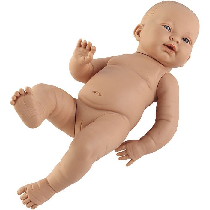 Vauvanukke, Tyttö, jolla on vaalea iho, 45 cm, 1 kpl