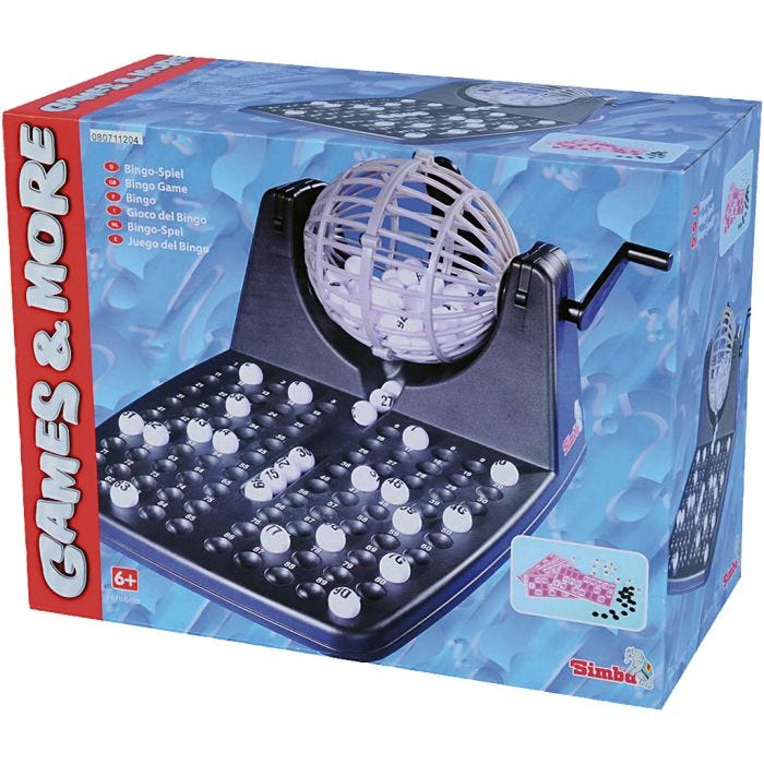Bingo-laite numeroiduilla palloilla, 1 kpl