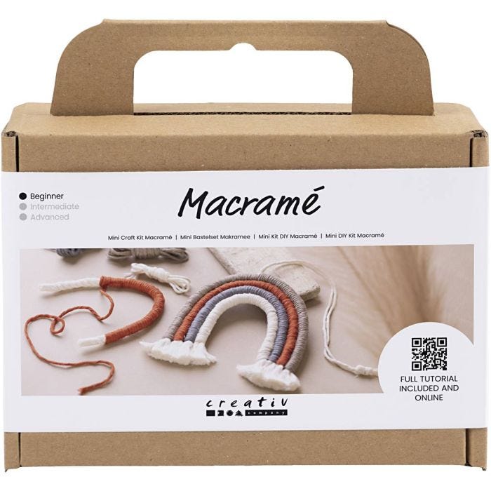 Askartelusetti Mini Macramé , Sateenkaari, 1 pkk/ 1 pkt