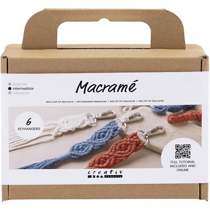 Askartelusetti Mini Macramé, Avaimenperät, 1 pkk/ 1 pkt