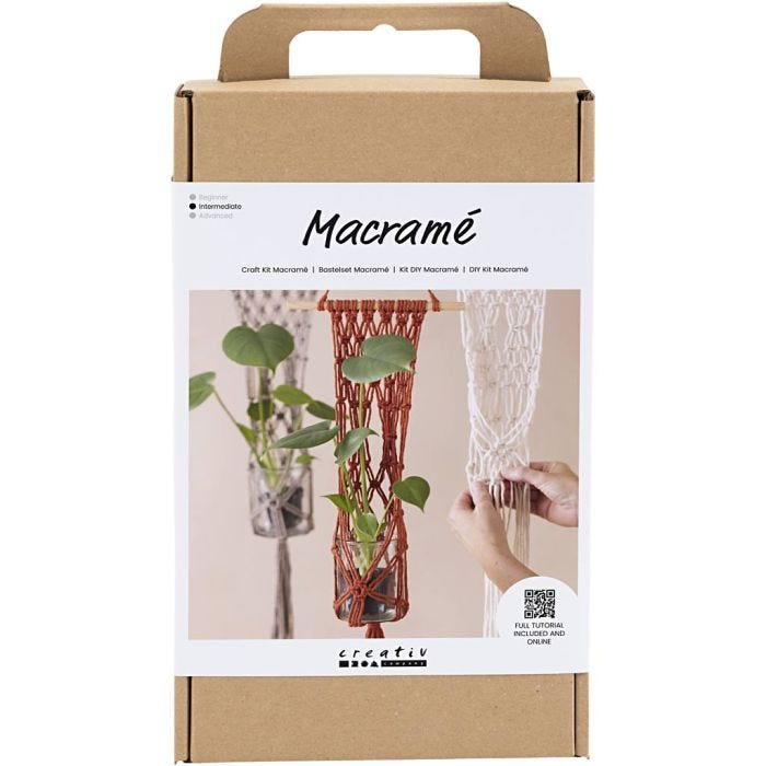 Askartelusetti Macramé, Kukka-amppeli, 1 pkk/ 1 pkt