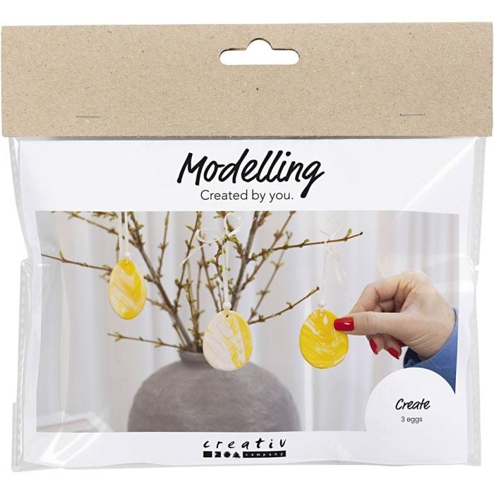 Askartelusetti Mini Muovailu, muna, vaaleankeltainen, pastellivärit, 1 pkk/ 1 pkt
