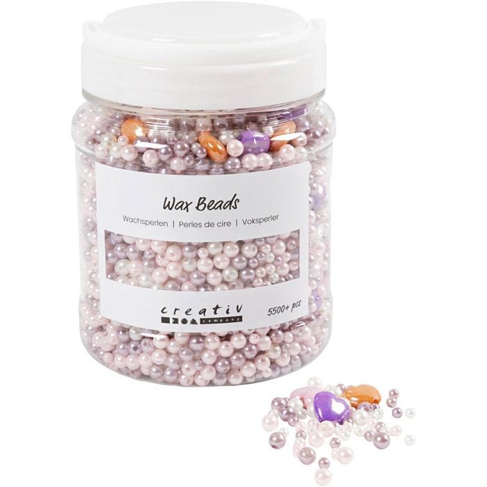 Vahahelmet , aukon koko 1,3-2,5 mm, pastellinoranssi, pehmeä rose, vaaleanvioletti, helmiäinen, 425 g, 700 ml/ 1 tb