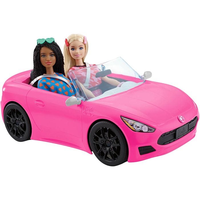 Barbie-auto, 14 cm, 18 cm, 33 cm, pinkki, 1 kpl
