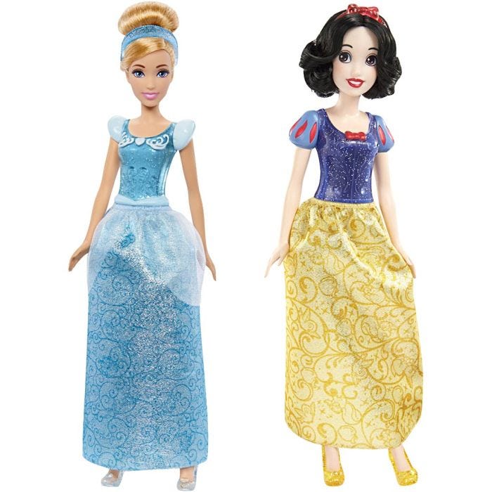 Disney-prinsessa, Tuhkimo ja Lumikki, Kork. 30 cm, 1 kpl/ 1 pkt