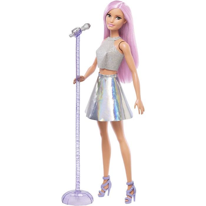 Barbie-Uranukke, Poplaulaja, Kork. 30 cm, 1 kpl