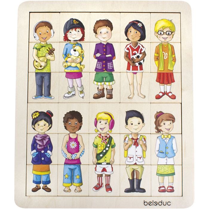 beleduc Mix/match- peli, koko 29x33,5 cm, 30 kappaletta, 1 kpl