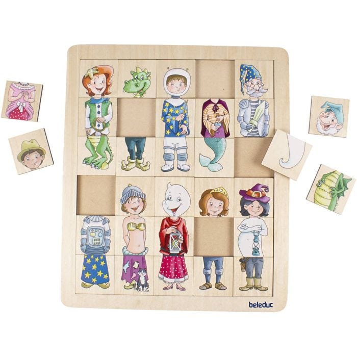 beleduc Mix/match- peli, fantasia, koko 28,9x33,6 cm, 30 kappaletta, 1 kpl