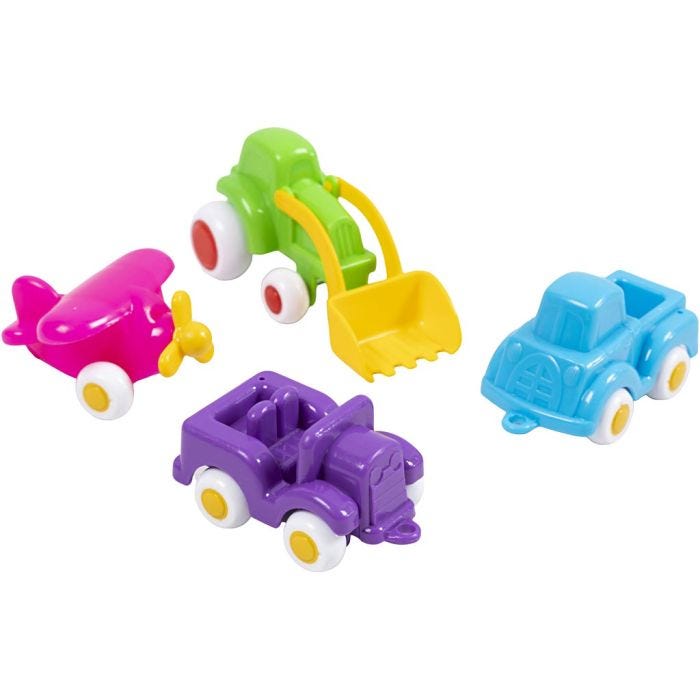 Pikkuautot, koko 7 cm, 4 laj/ 1 set