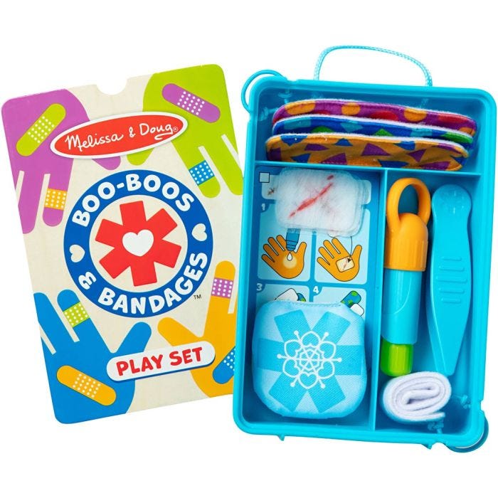 Melissa & Doug -ensiapuleikkipakkaus, Kork. 5 cm, Pit. 21, Lev: 14 cm, 1 set