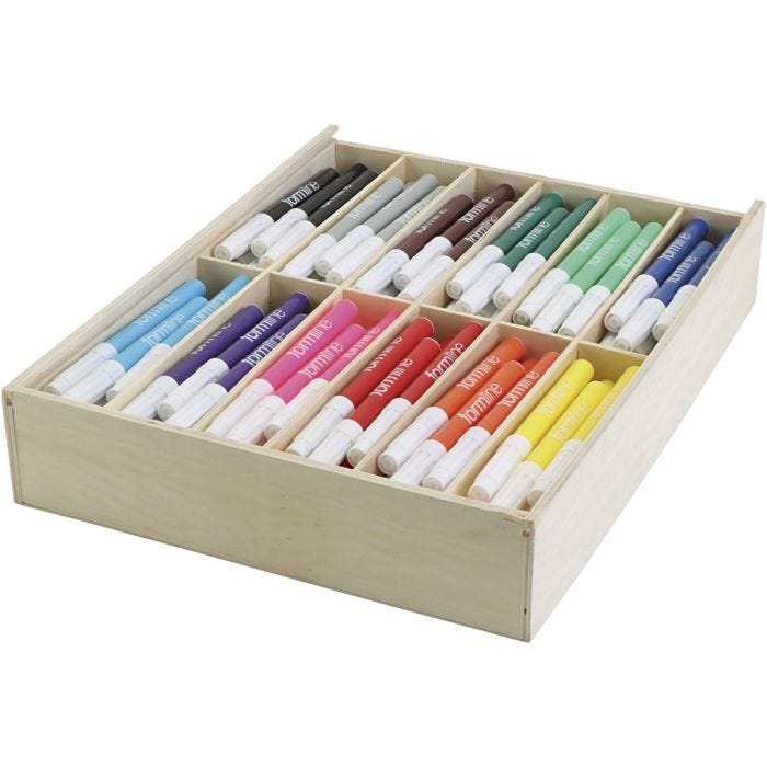 Colortime-tussit, paksuus 5 mm, värilajitelma, 144 kpl/ 1 pkt