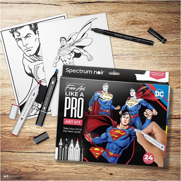 Piirustuspakkaus Spectrum Noir, Superman, värilajitelma, 1 pkk/ 1 pkt