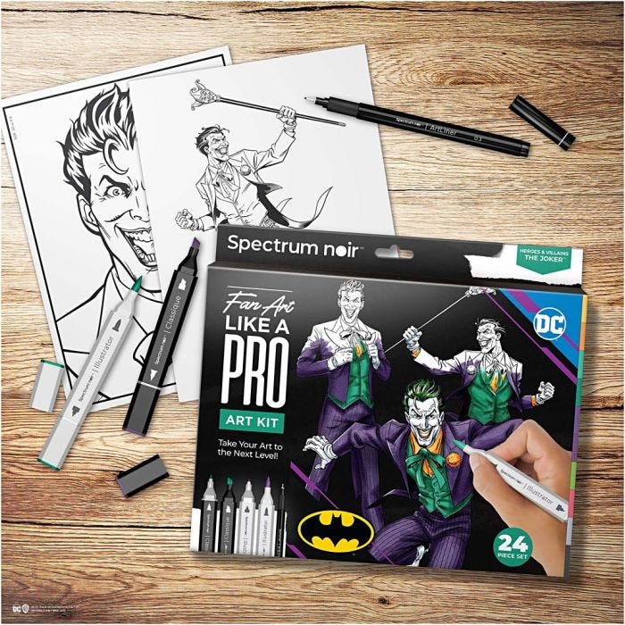 Piirustuspakkaus Spectrum Noir, Heroes &amp; Villains: Joker, värilajitelma, 1 pkk/ 1 pkt