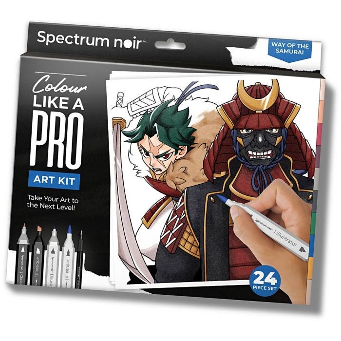 Askartelusetti Piirtämiseen, Way of the Samurai, värilajitelma, 1 pkk/ 1 pkt