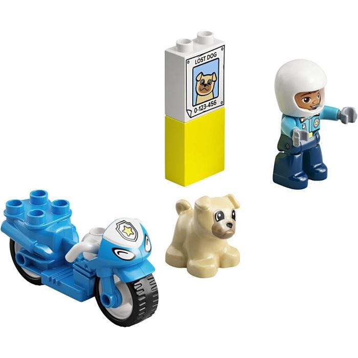 LEGO® DUPLO® Poliisimoottoripyörä, 5 osaa/ 1 pkt