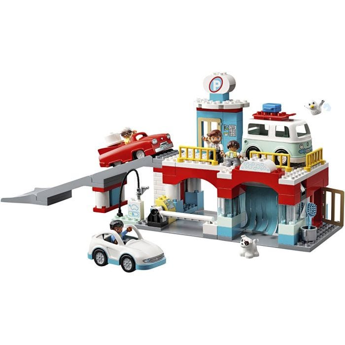 LEGO® DUPLO® Pysäköintitalo ja Autopesula, 112 osaa/ 1 pkt