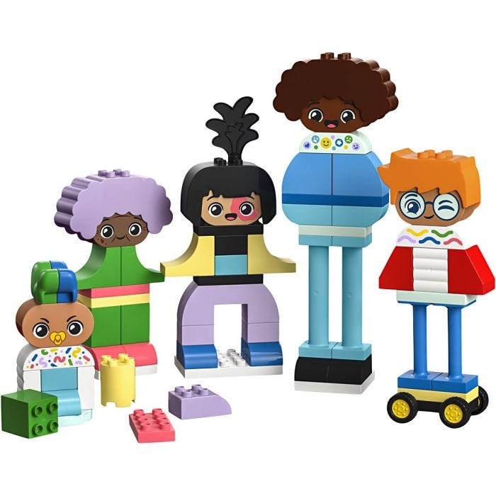 LEGO® DUPLO® Kaupunki Rakenna Ihmisiä isoine tunteineen, 71 osaa/ 1 pkt
