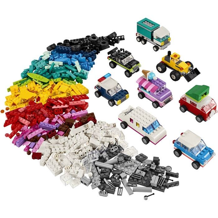 LEGO® Classic Luovat Ajoneuvot, 900 osaa/ 1 pkt