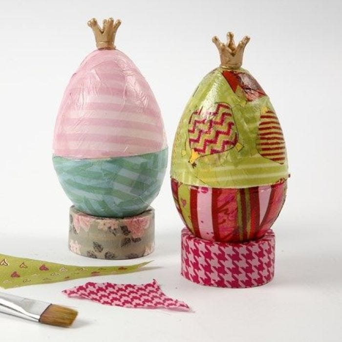 Kaksiosainen decoupage-muna