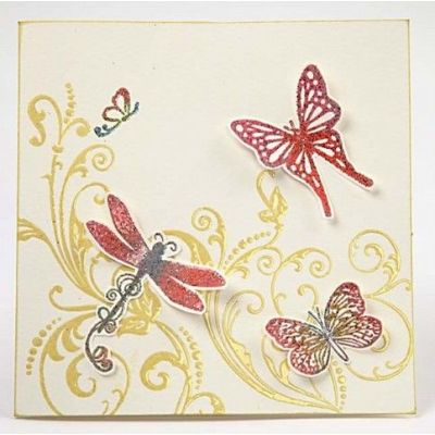 Lämmöllä kohotettu leimasinkuvio