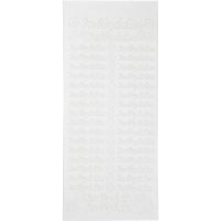 Ääriviivatarra, indbydelse, 10x23 cm, valkoinen, 1 ark