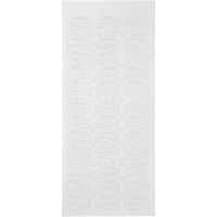 Ääriviivatarra, Ylioppilaslakki, 10x23 cm, valkoinen, 1 ark
