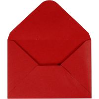 Kirjekuori, kirjekuoren koko 11,5x16 cm, 110 g, punainen, 10 kpl/ 1 pkk
