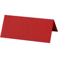 Istumapaikkakortit, koko 9x4 cm, 220 g, punainen, 10 kpl/ 1 pkk