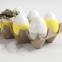 Maalatut munat ja munat, joissa istutusta
