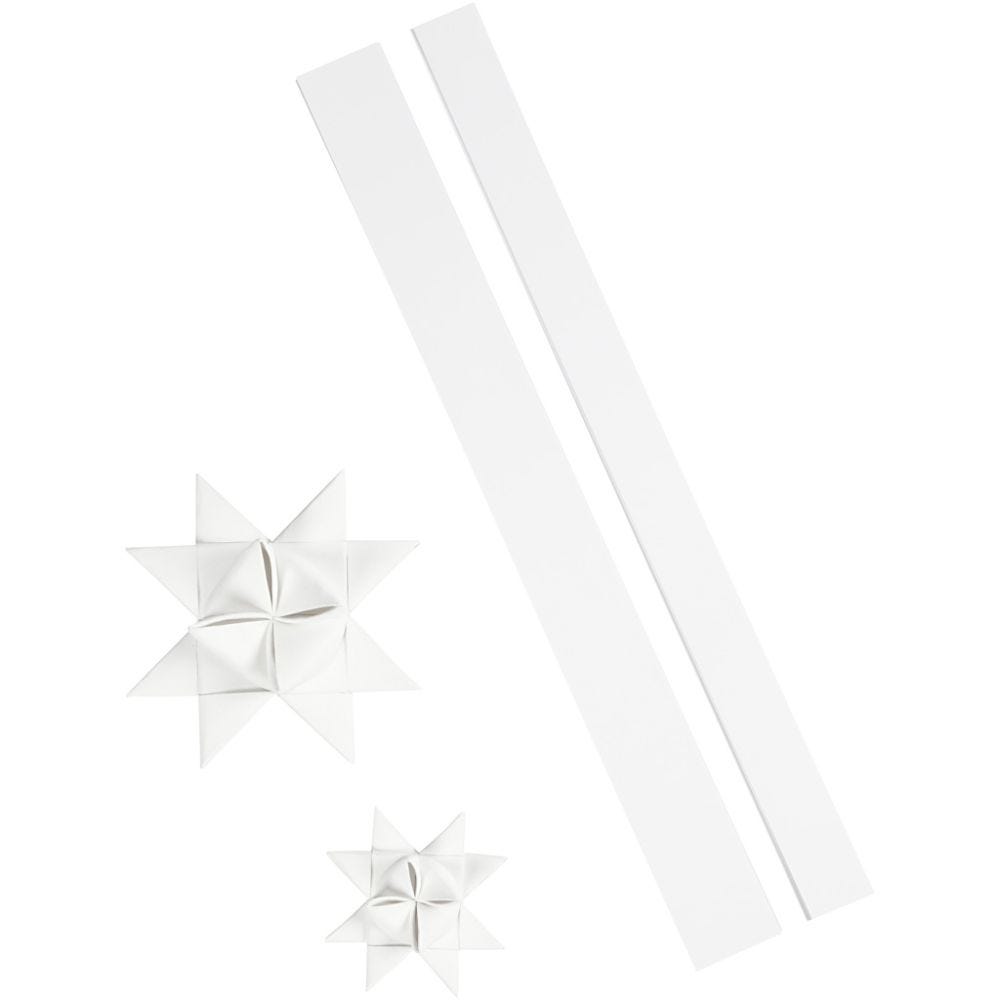 Paperisuikaleet, Pit. 86+100 cm, Lev: 25+40 mm, halk. 11,5+18,5 cm, valkoinen, 16 suikaleet/ 1 pkk