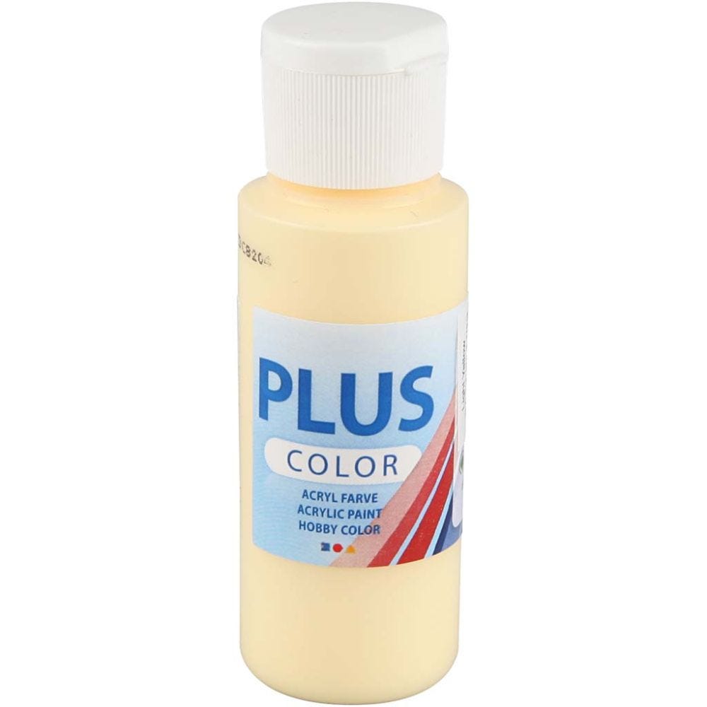 Plus Color- askartelumaali, vaaleankeltainen, 60 ml/ 1 pll