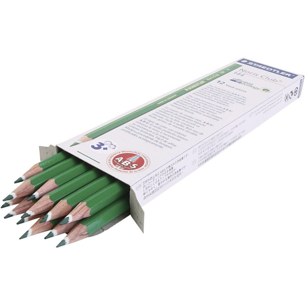 Staedtler puuvärikynät, vihreä, 12 kpl/ 1 pkk