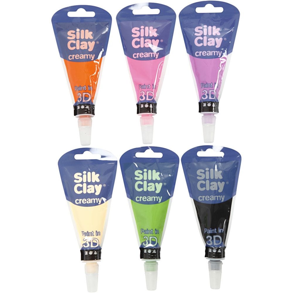 Silk Clay® Creamy , Lisävärit, 6x35 ml/ 1 set