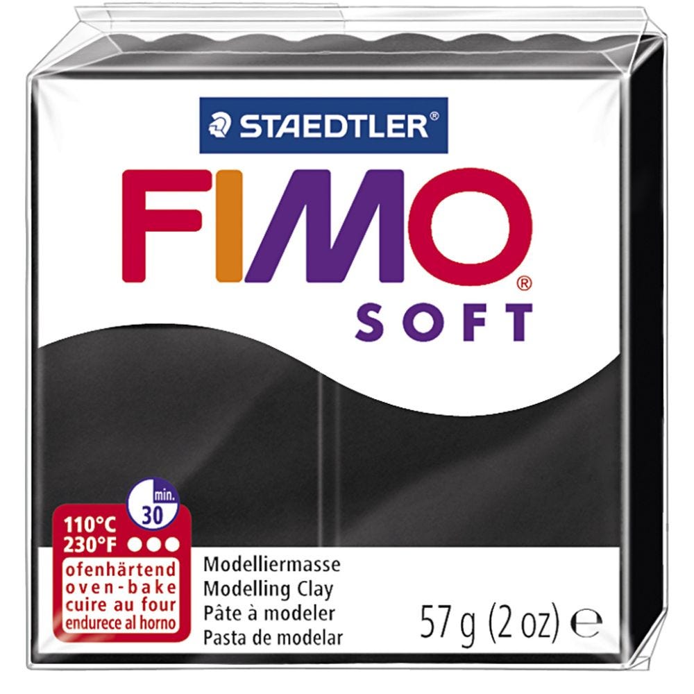 FIMO® Soft- muovailumassa, musta, 57 g/ 1 pkk