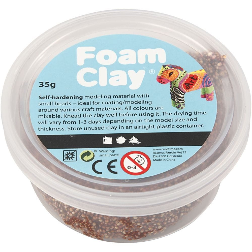 Foam Clay® Helmimassa, ruskea, 35 g/ 1 tb
