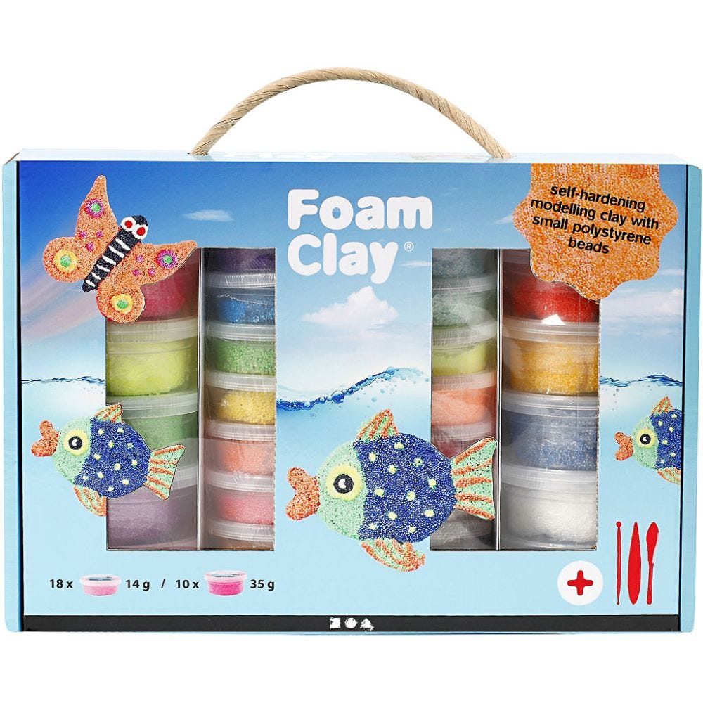 Foam Clay® Set -helmimasasetti, värilajitelma, 1 set