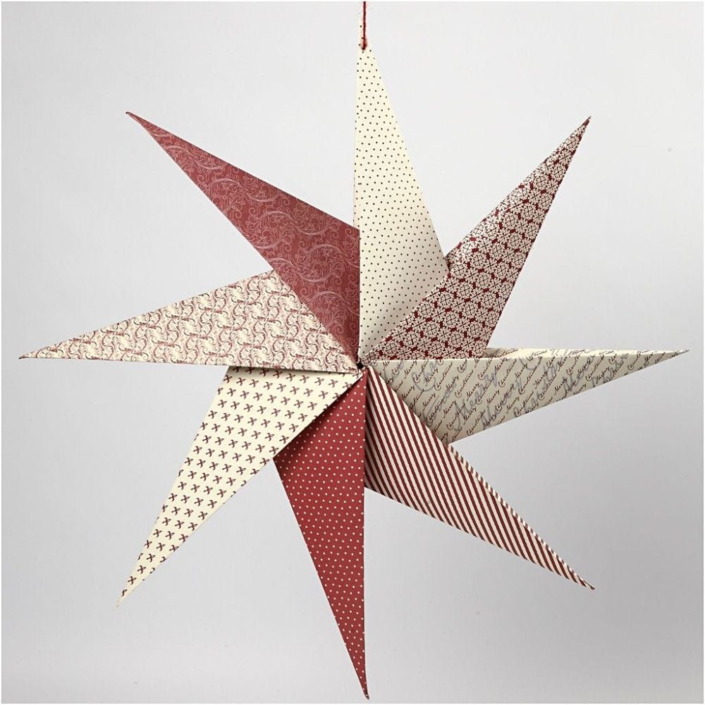 Origamitähti käsintehdystä paperista