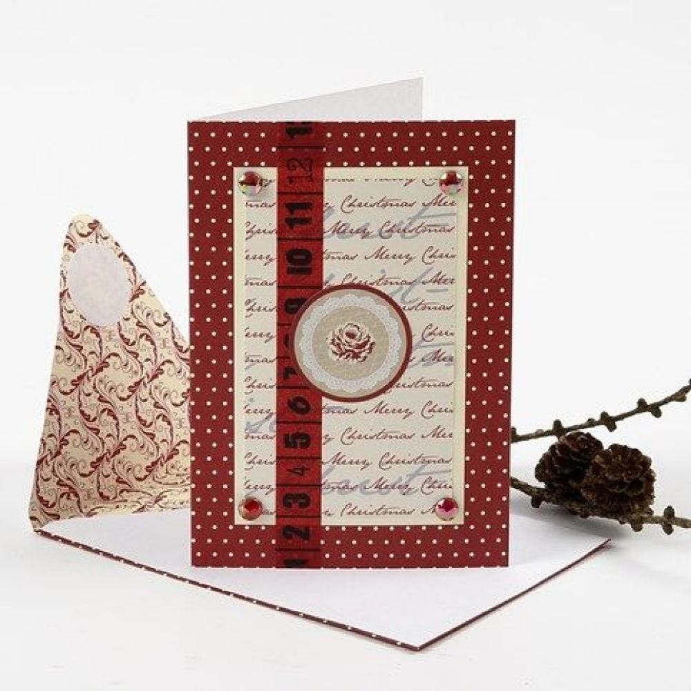 Vivi Gade design- sarjan tuotteilla koristeltu joulukortti