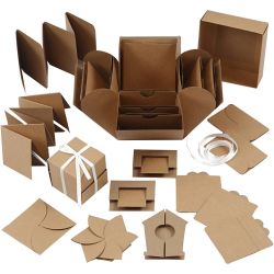 Yll&auml;tysrasia, koko 7x7x7,5+12x12x12 cm, luonnonrusk., 1 kpl